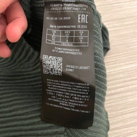 NWT GUESS Ribbed Shayna Ottoman Halter Mock Neck Sleeveless Tank Sweater Small - Picture 12 of 15